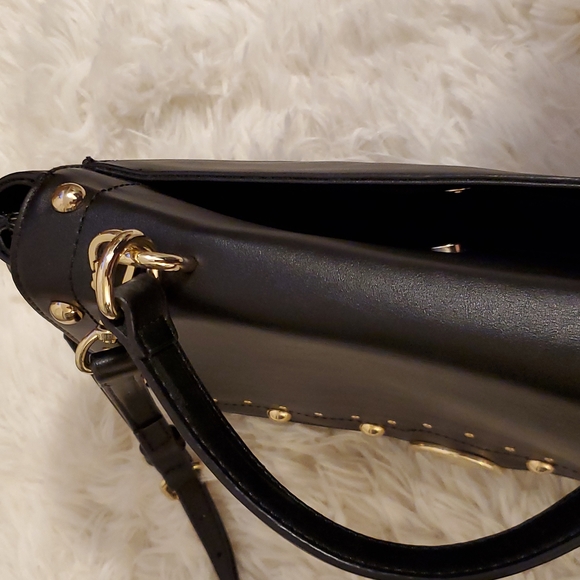 NWOT Nine West Black Bag with Gold Accents - Picture 8 of 13